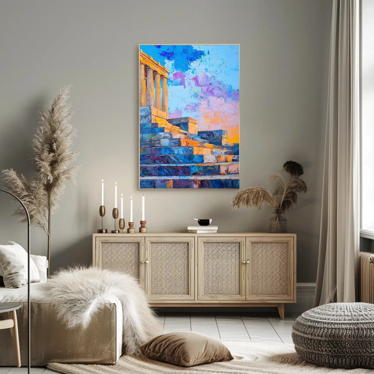 Lincoln Memorial Steps At Dusk Landmark Art Poster