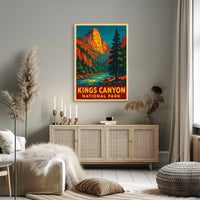 Kings Canyon Vintage Adventure Nature Lovers Poster