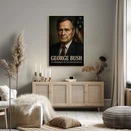 George Bush 41st President Poster Wall Art Decor Tribute