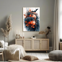 Halloween Night Horror Scene: Abstract, Artistic, or Pop Culture Poster