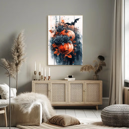 Halloween Night Horror Scene: Abstract, Artistic, or Pop Culture Poster