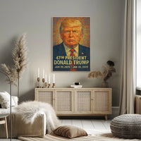 Presidential Mosaic Portrait Bold Leadership Decor Poster