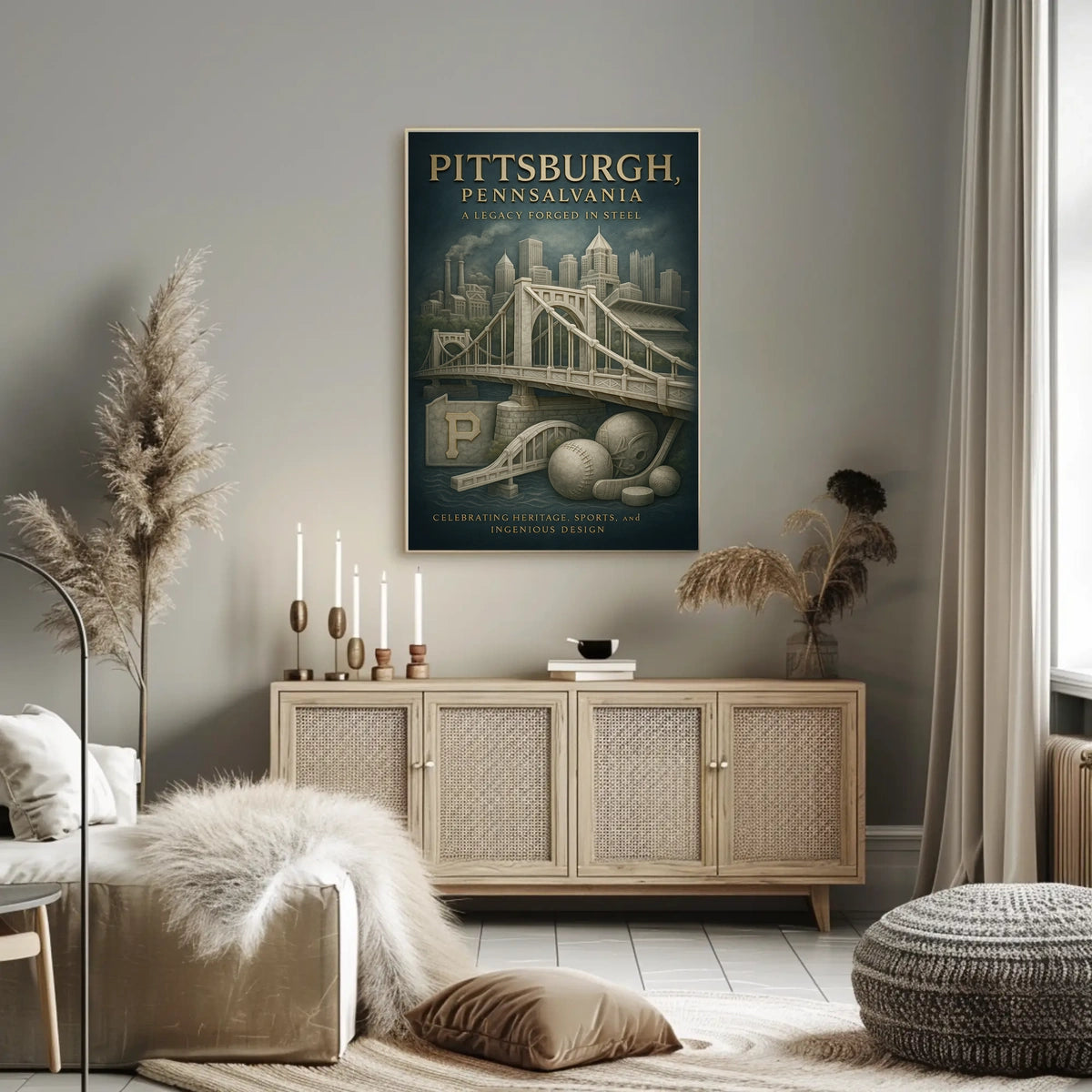 Pittsburgh, Pennsylvania A Legacy Forged in Steel Poster