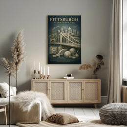 Pittsburgh, Pennsylvania A Legacy Forged in Steel Poster