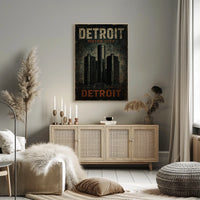 Detroit Motor City Poster
