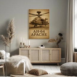 AH-64 Apache Helicopter Poster