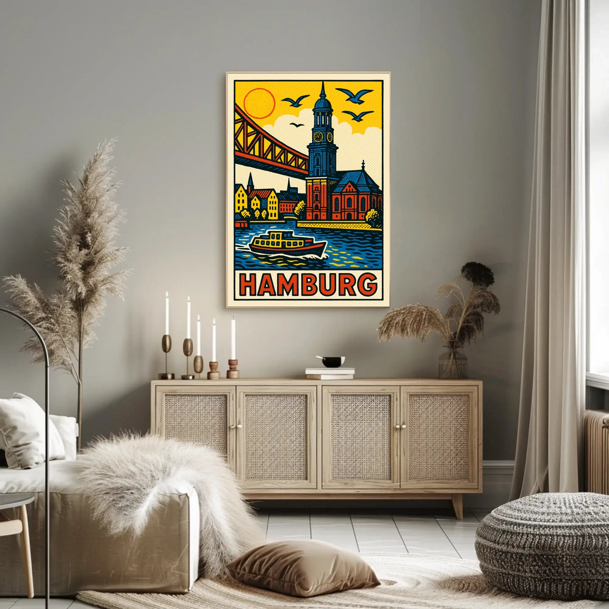 Hamburg A Vibrant Cityscape Poster