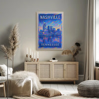 Nashville Skyline Art Poster