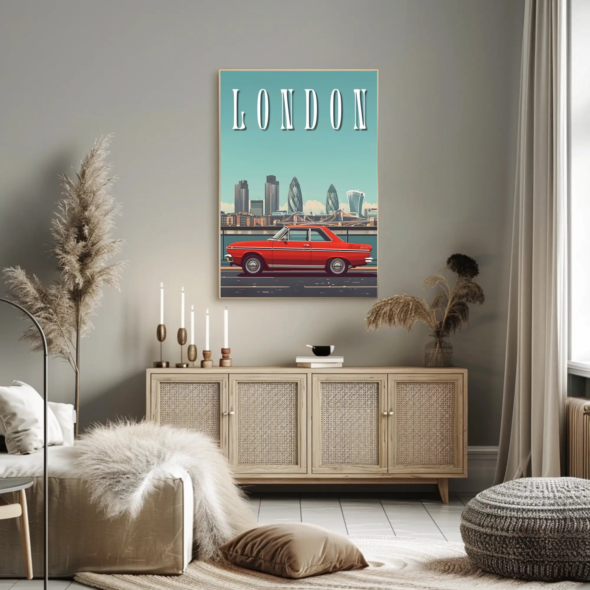 Retro London Journey Poster