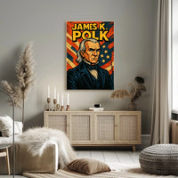 James K Polk Poster Scenic History Wall Art Print For Home