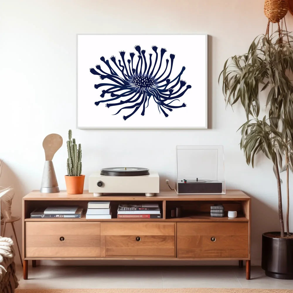 Abstract Botanical Poster: Modern Flower Design