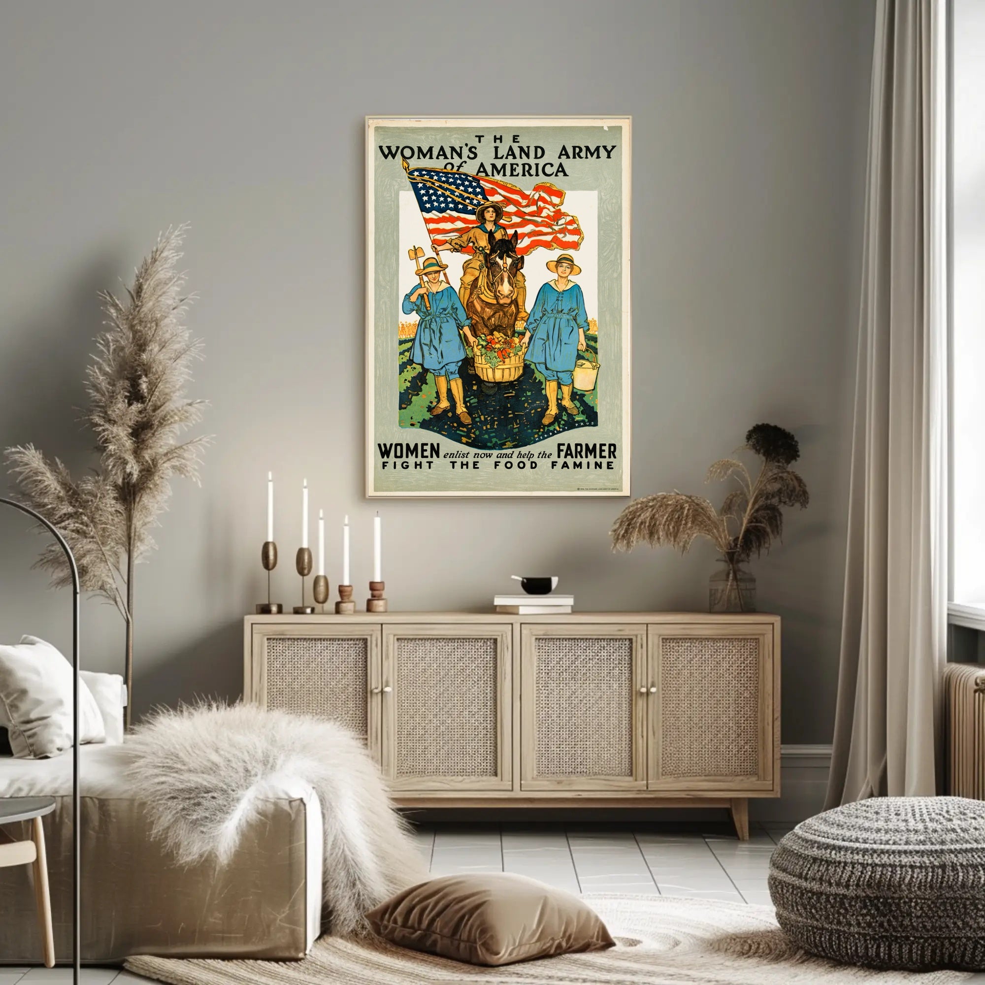 Women Empowerment in Agriculture: WWI Era Propaganda Poster