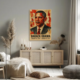 Barack Obama 44th President of the United States Layered paper Collage Poster