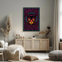 Mystical Cat Art Poster
