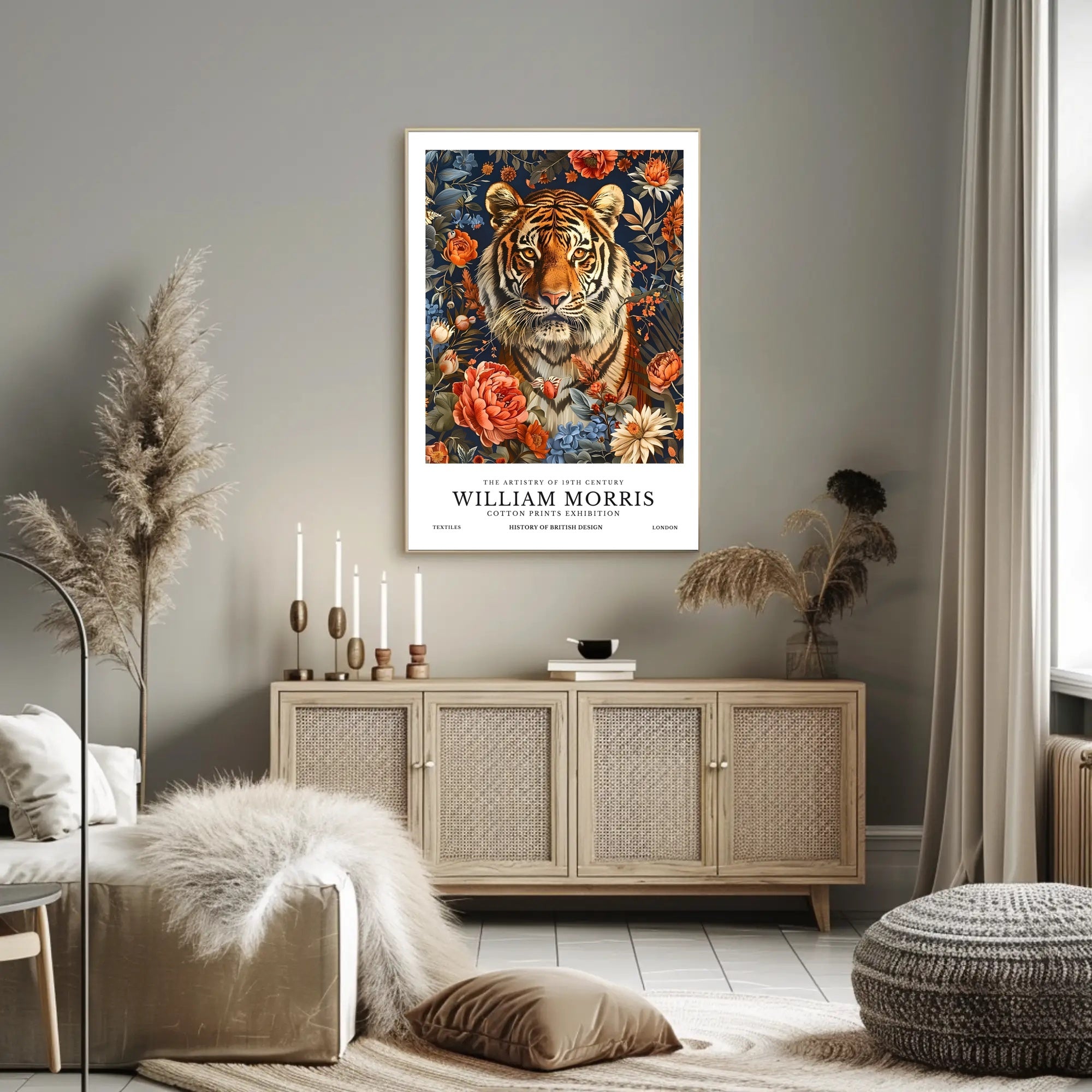 William Morris Tiger Nature Artistic Heritage Poster