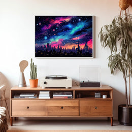 Cosmic Cityscape Poster