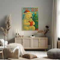 Cozy Polar Bear Poster