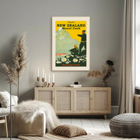 Mount Cook Adventure Exploration New Zealand Travel Poster
