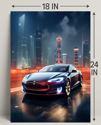 Futuristic Urban Drive Poster