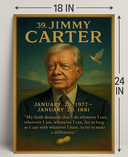 Jimmy Carter 39th President Wall Art Print PosterGoat