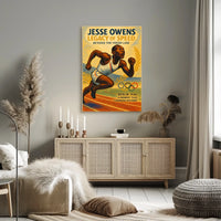 Jesse Owens Olympic Triumph Vintage Poster Print