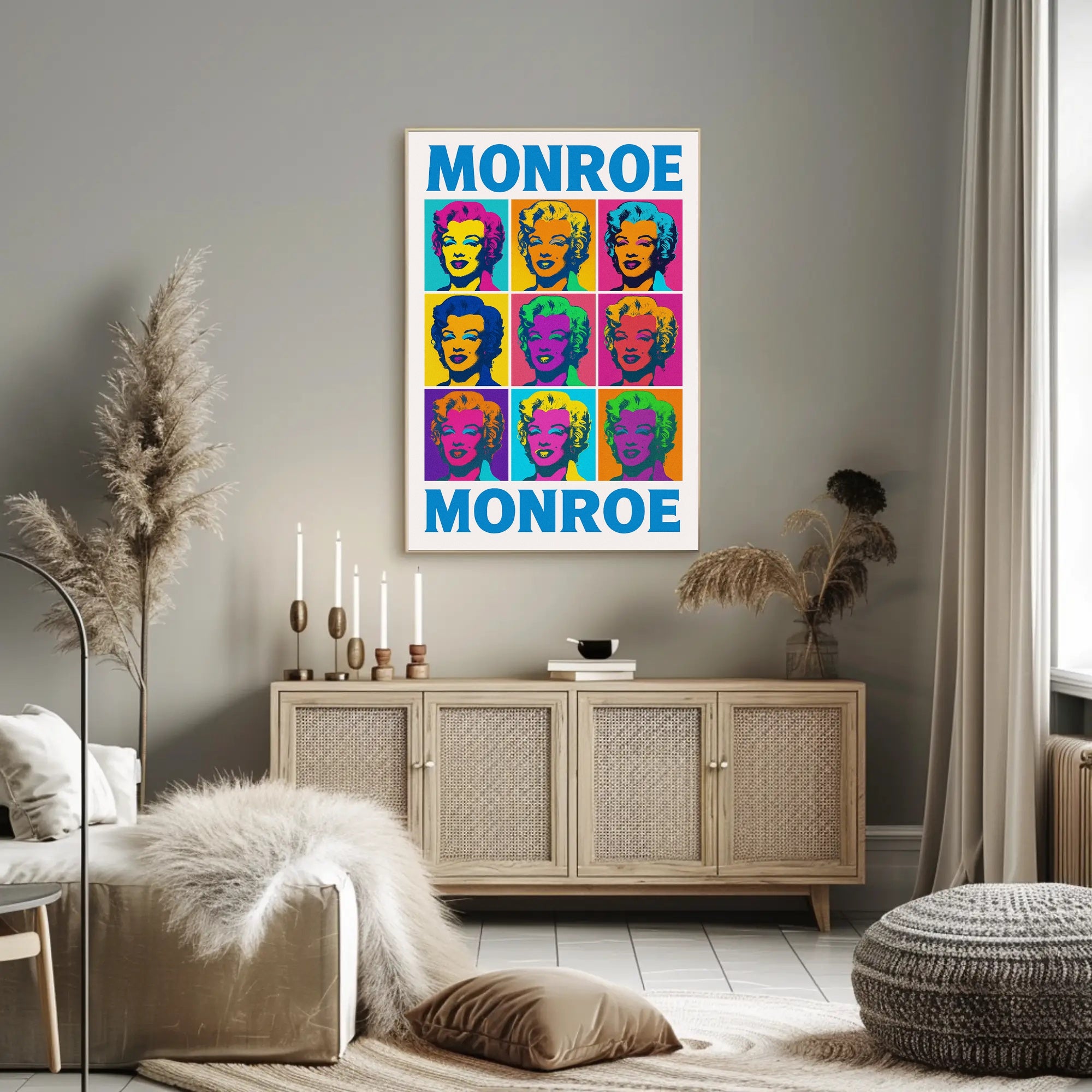 Monroe Pop Art Tribute Poster PosterGoat