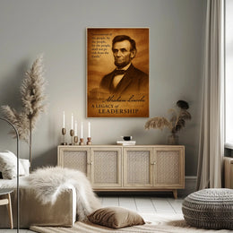Portrait of Historical Figure with Iconic Landmark: Presidential Poster