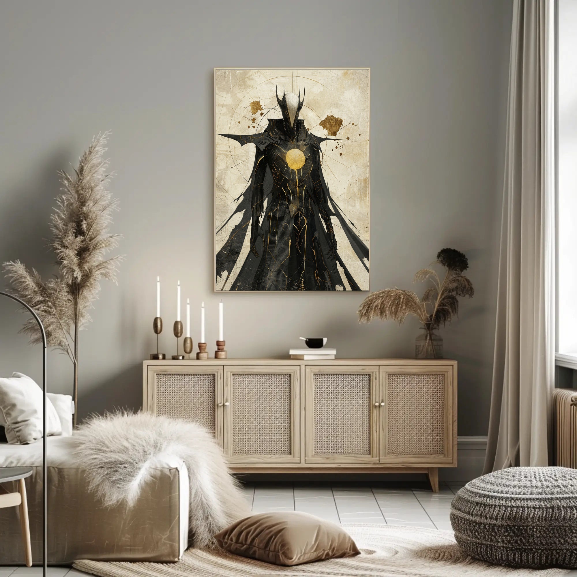 Dark Warrior Fantasy Art Poster PosterGoat