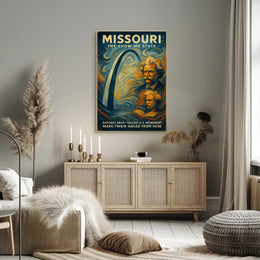 Missouri Gateway Arch Vintage Cultural or Heritage Poster