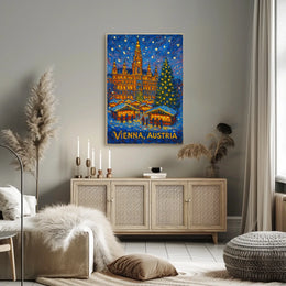 Vienna Winter Wonderland Vintage Wanderlust Poster