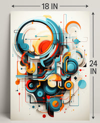 Abstract Geometric Symphony Abstract Poster PosterGoat