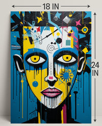 Vibrant Abstract Portrait Abstract Poster