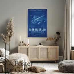 B-58 Hustler Supersonic Bomber Military Aviation Poster