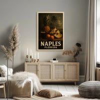 Tropical Essence Of Naples Poster Coastal Wall Art Decor
