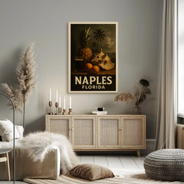 Tropical Essence Of Naples Poster Coastal Wall Art Decor