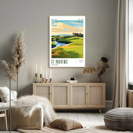 St Andrews Historical Landscape Travel Poster