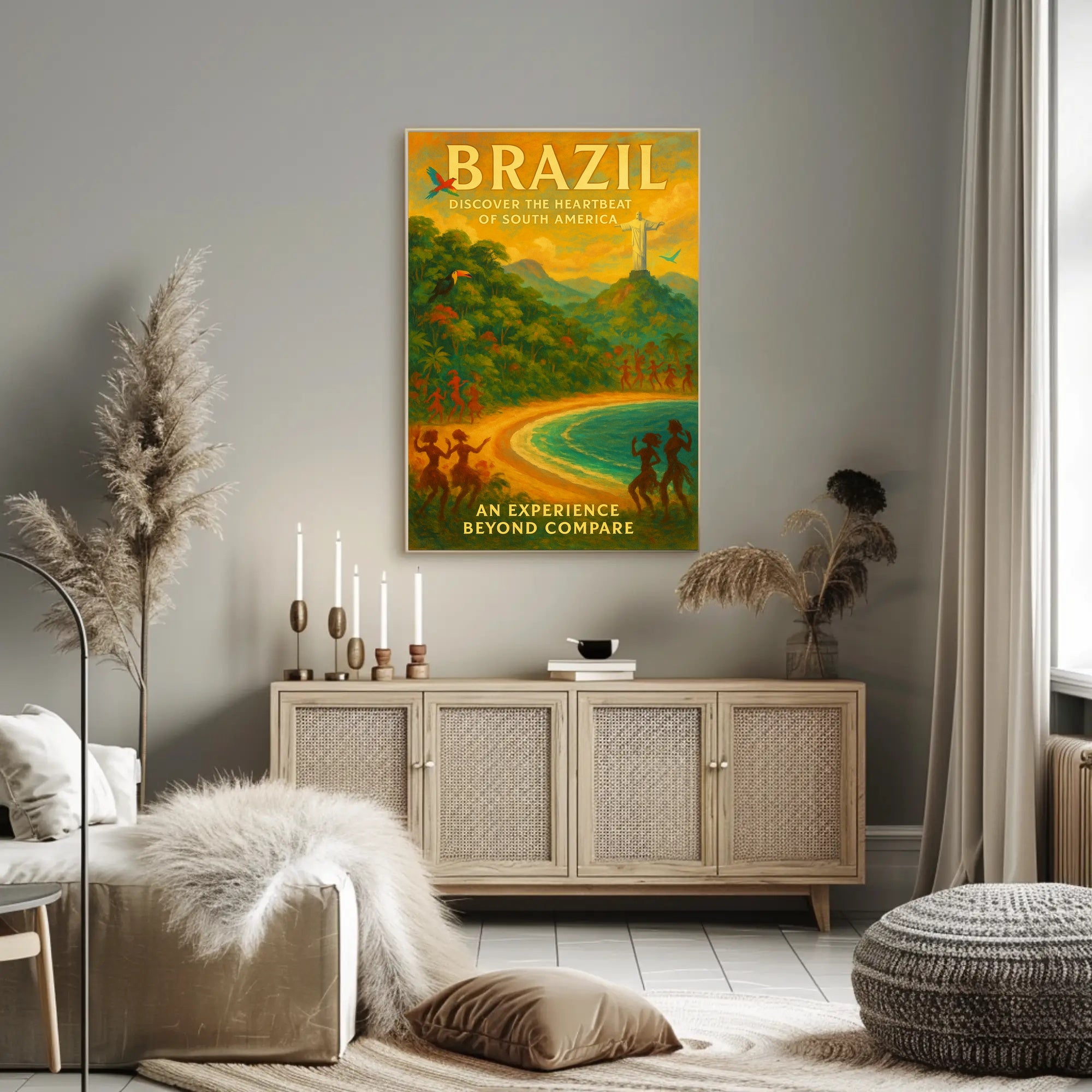 Brazil's Vibrant Adventure Travel Poster