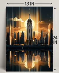 Cityscape At Dusk Poster