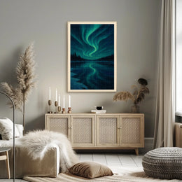 Aurora Borealis Reflections Poster