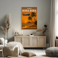 Bora Bora Sunset Adventure Travel Poster PosterGoat