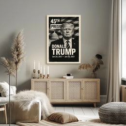 Donald Trump 45th President of the United States Digital Montaje Poster