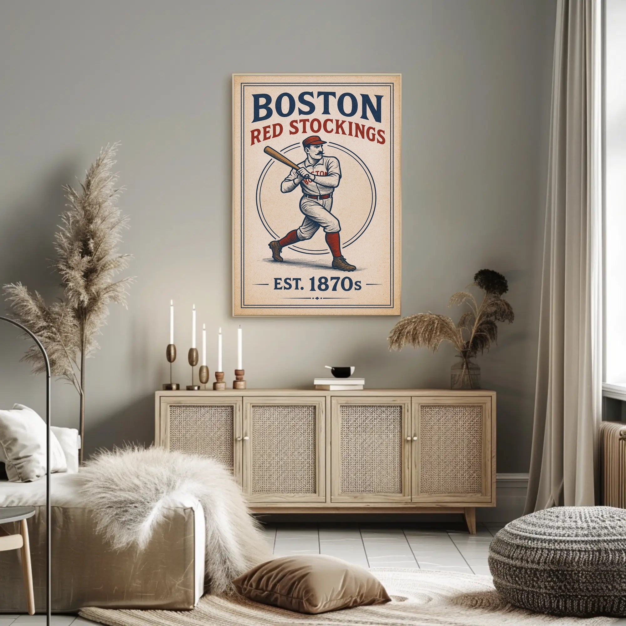 Boston Red Stockings Est. 1870s Poster PosterGoat