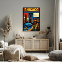 Vibrant Chicago Poster PosterGoat