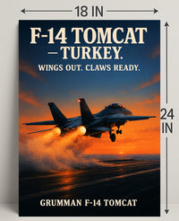 Grumman F-14 Tomcat Wings Out, Claws Ready Poster PosterGoat