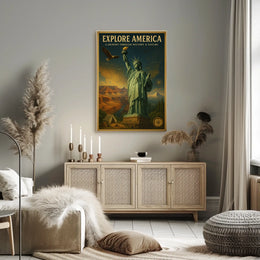 Explore America A Journey Through Poster
