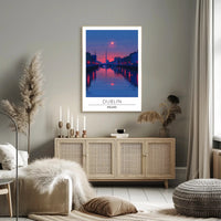 Dublin City Skyline at Sunset Urban or Cityscape Poster