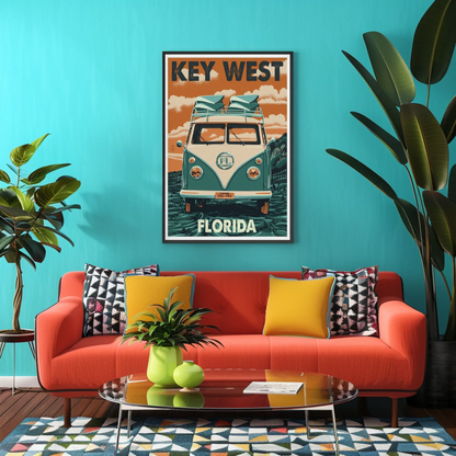 Key West Florida Vintage Travel Poster