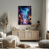 Neon Cityscape Poster