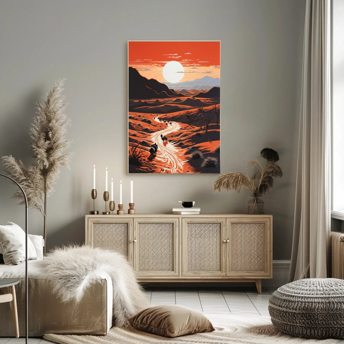 Vivid Desert Sunrise Travel Poster