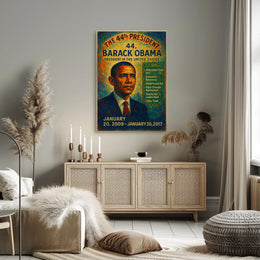 Barack Obama Presidential Portrait Commemorative Historical Poster